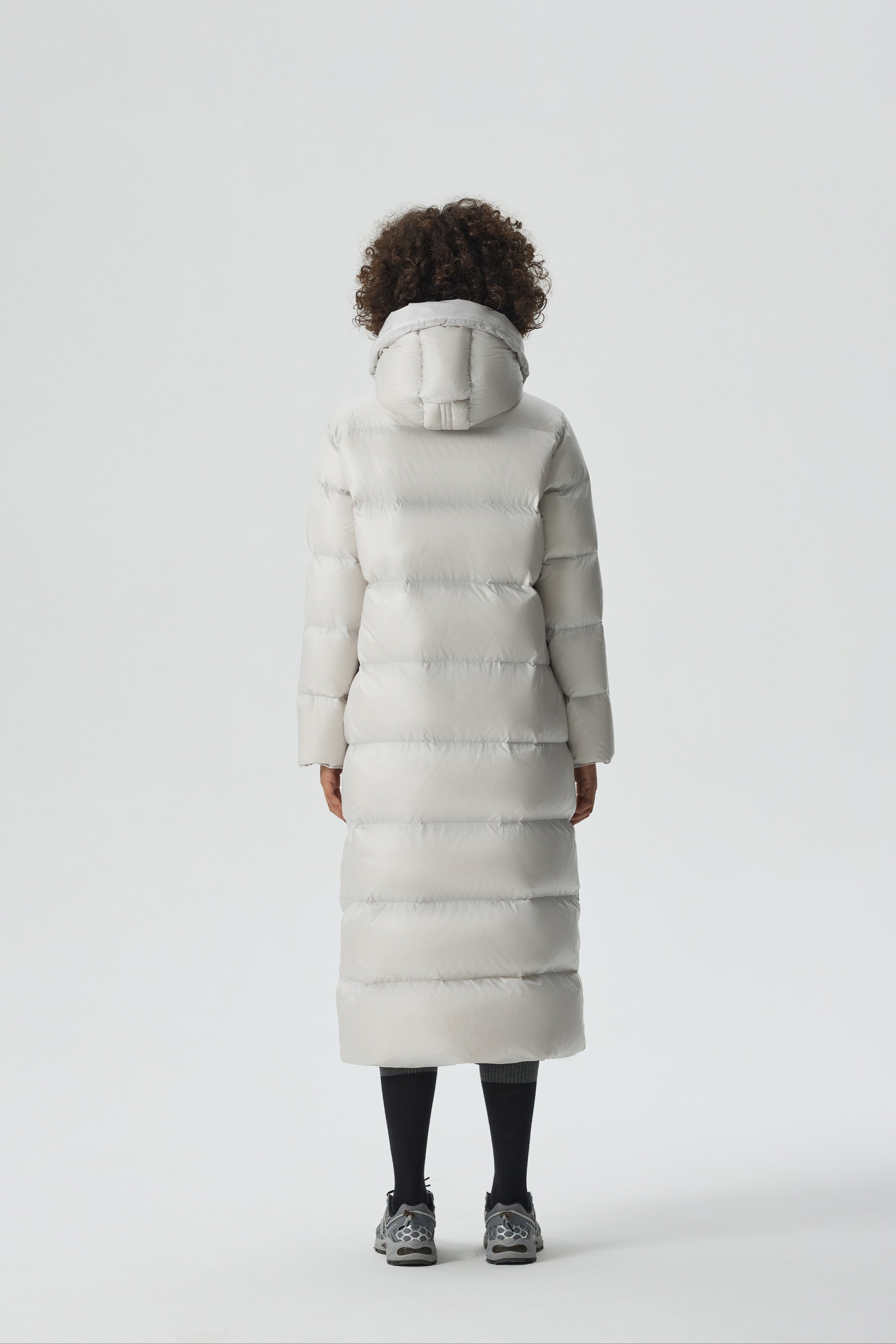 Waukee Women Long Down Puffer gray view 4