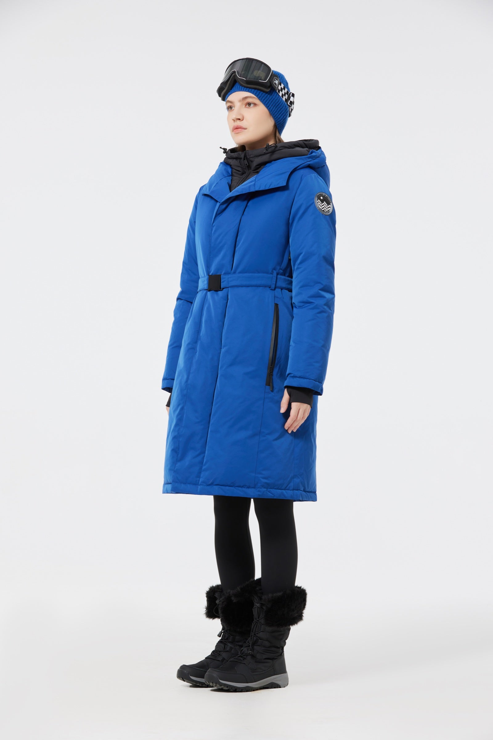 Mai Women's Long Down Parka blue view 2