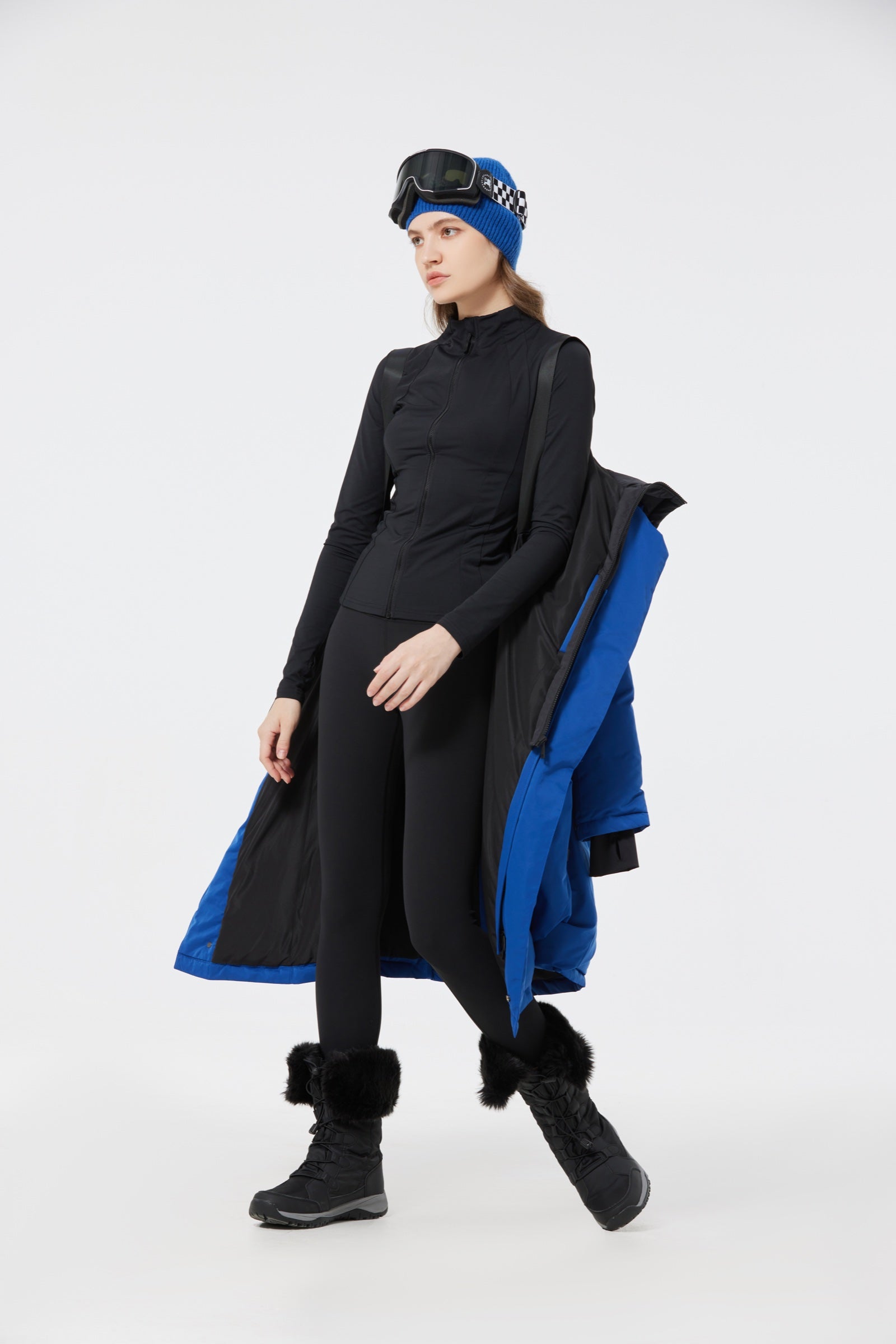 Mai Women's Long Down Parka blue view 4