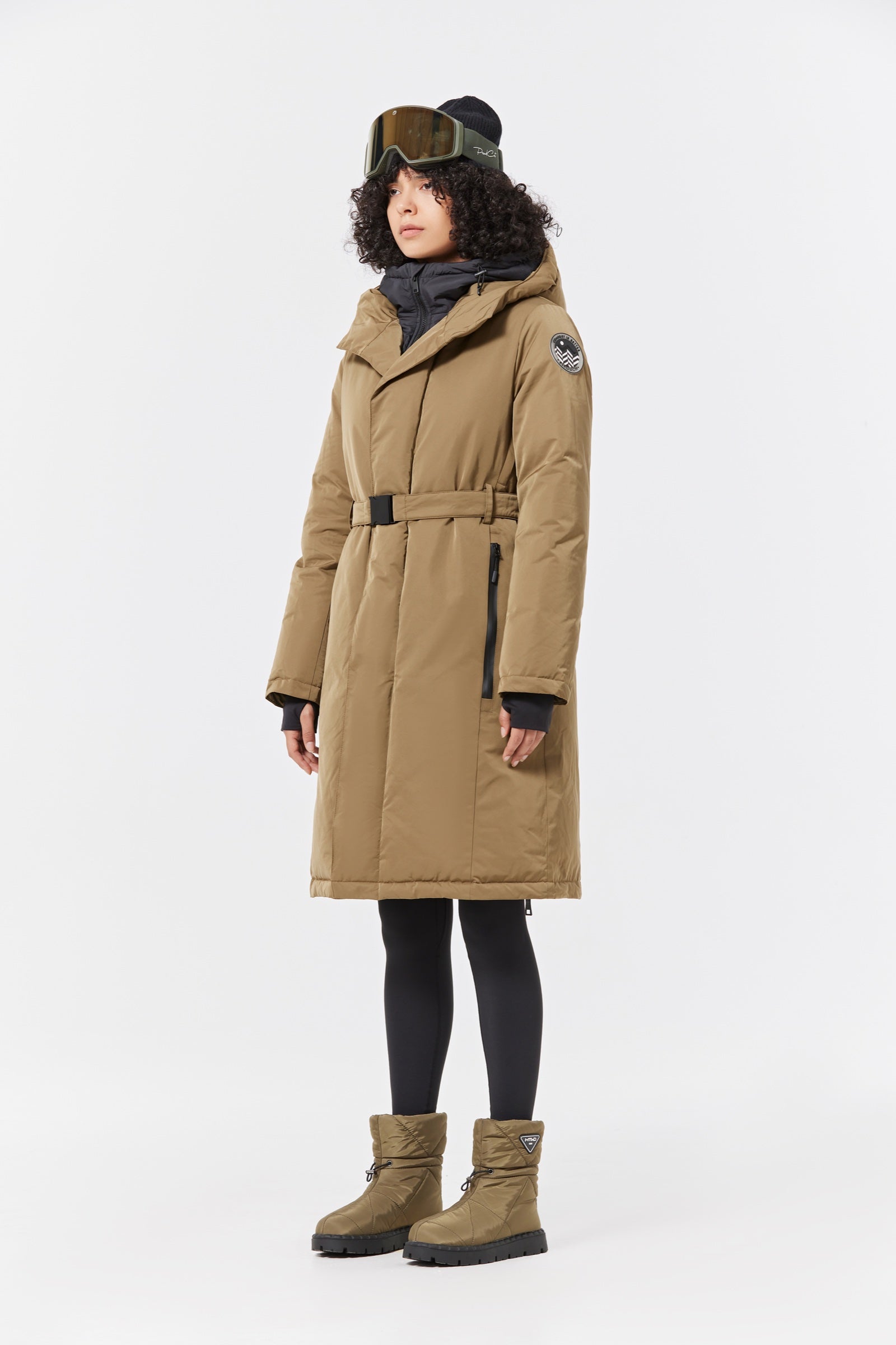 Mai Women's Long Down Parka khaki view 2
