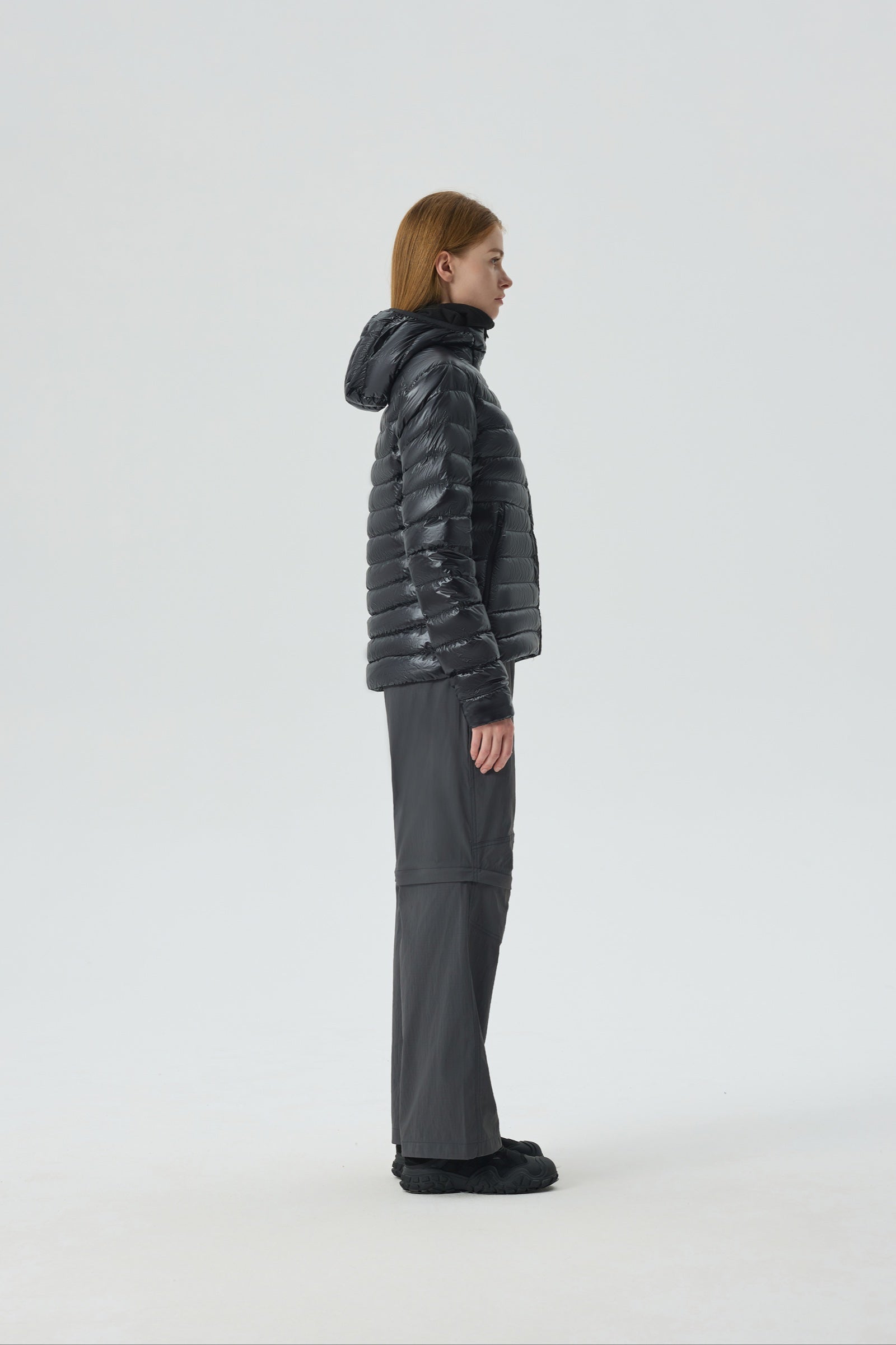 Skyline Hoody Goose Down Jacket black view 2