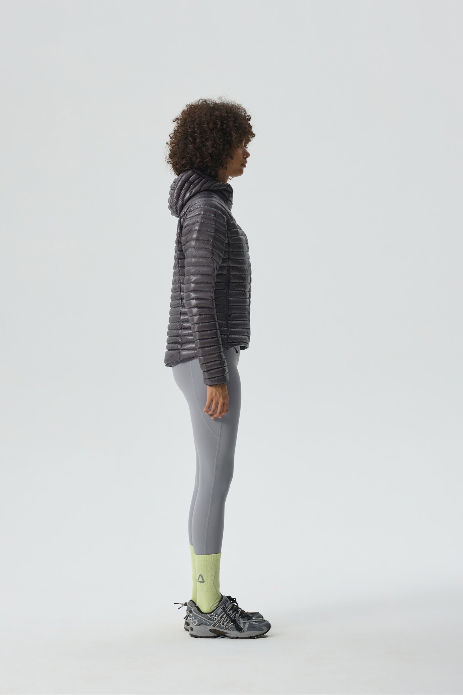 Aurora Hoody Goose Down Jacket gray view 3