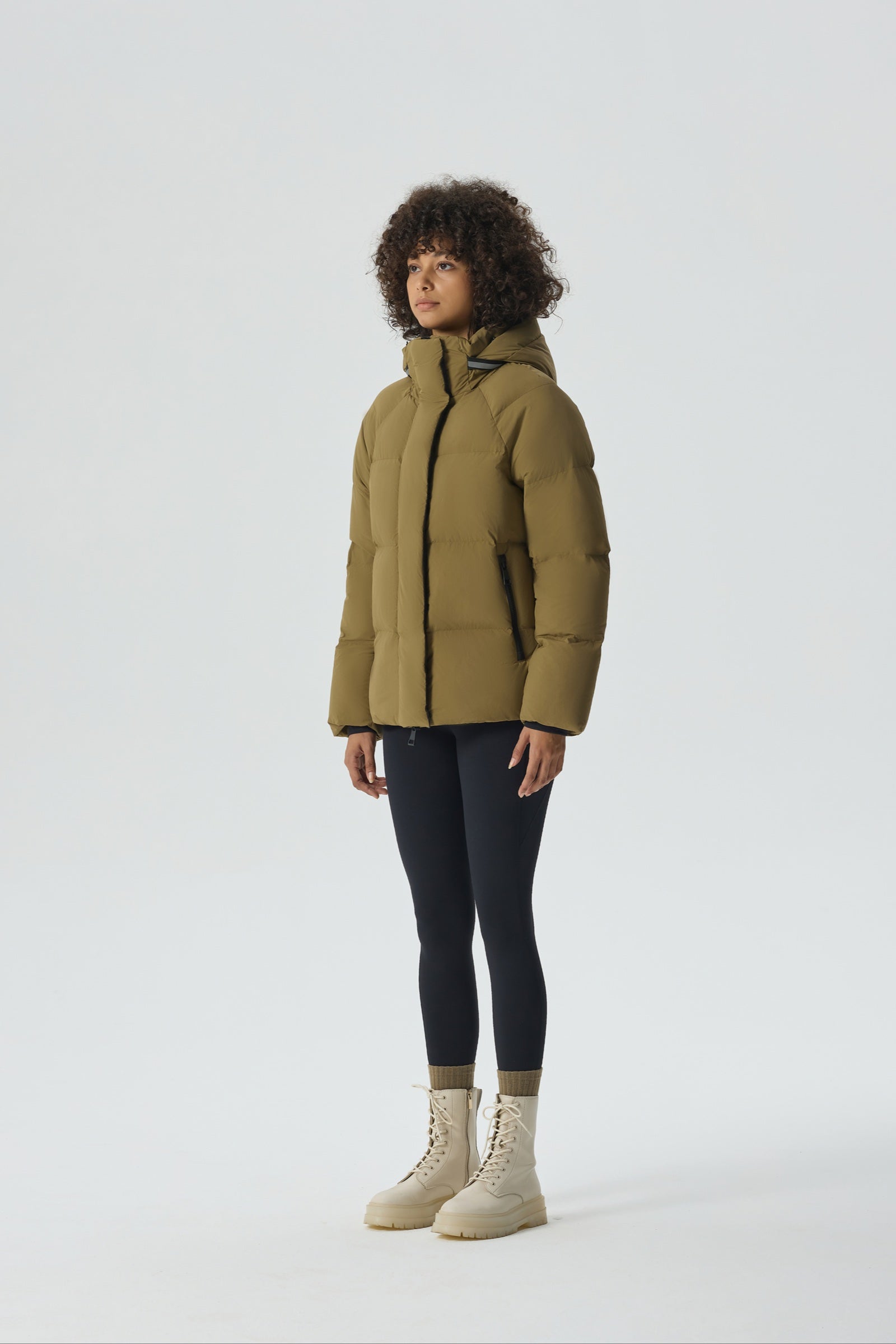 Summit Breeze Short Down Puffer yellow view 5
