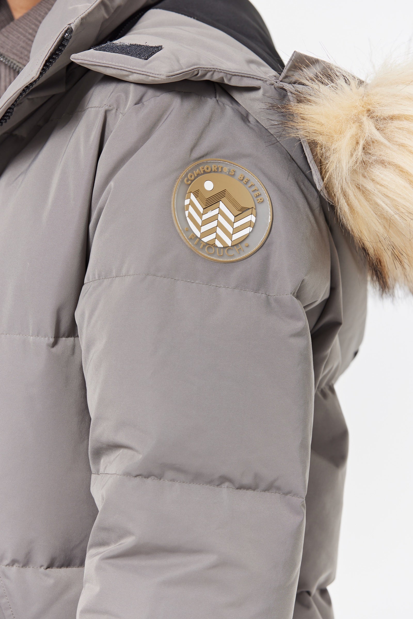 Waukee Long Down Parka Jacket charcoal view 5