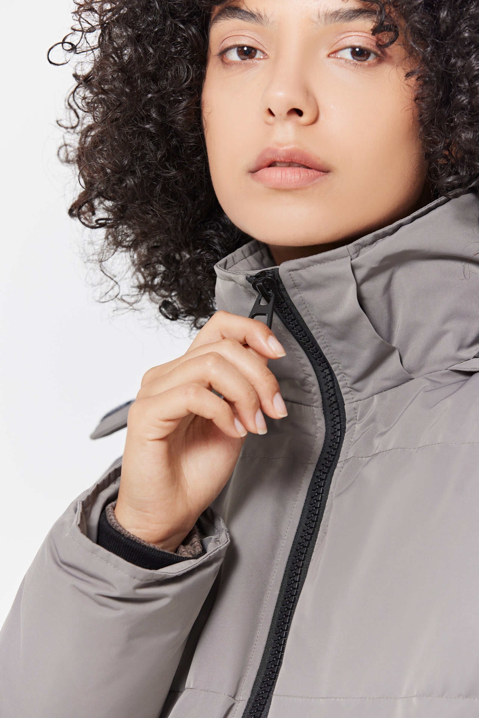 Waukee Long Down Parka Jacket charcoal view 7