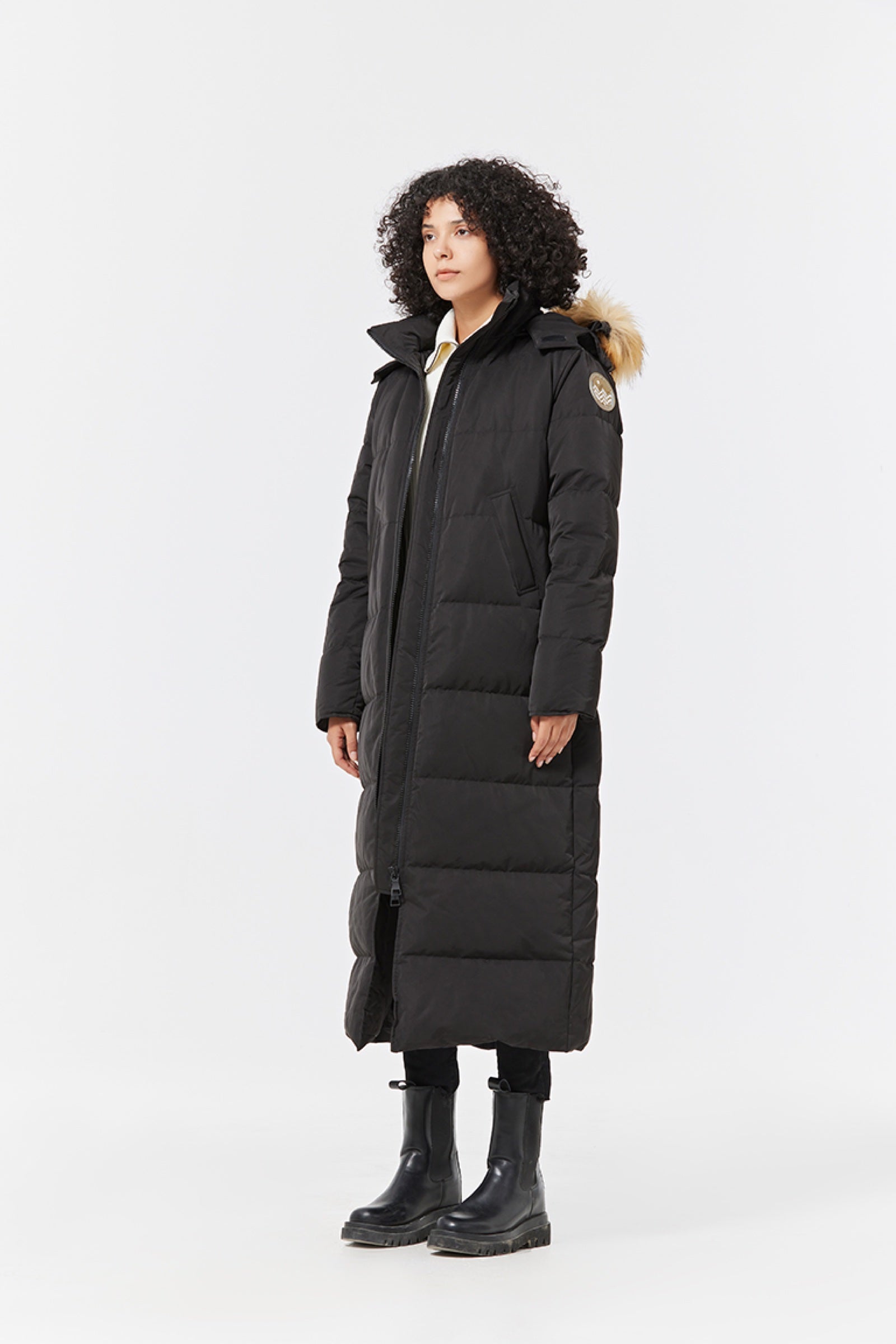 Waukee Long Down Parka Jacket midnight view 7