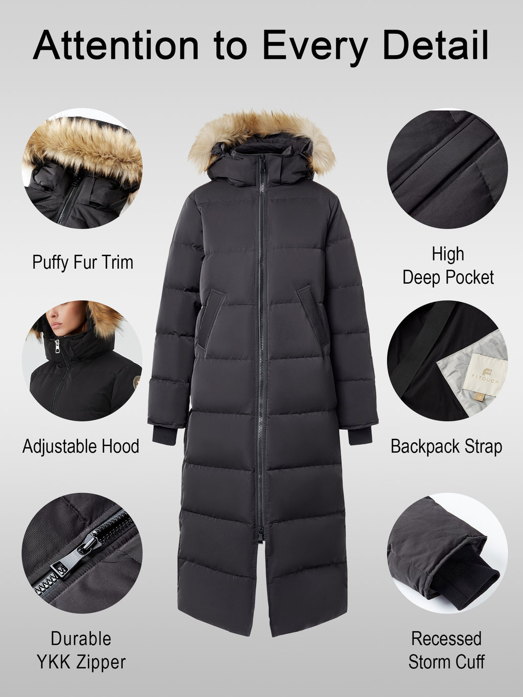 Waukee Long Down Parka Jacket