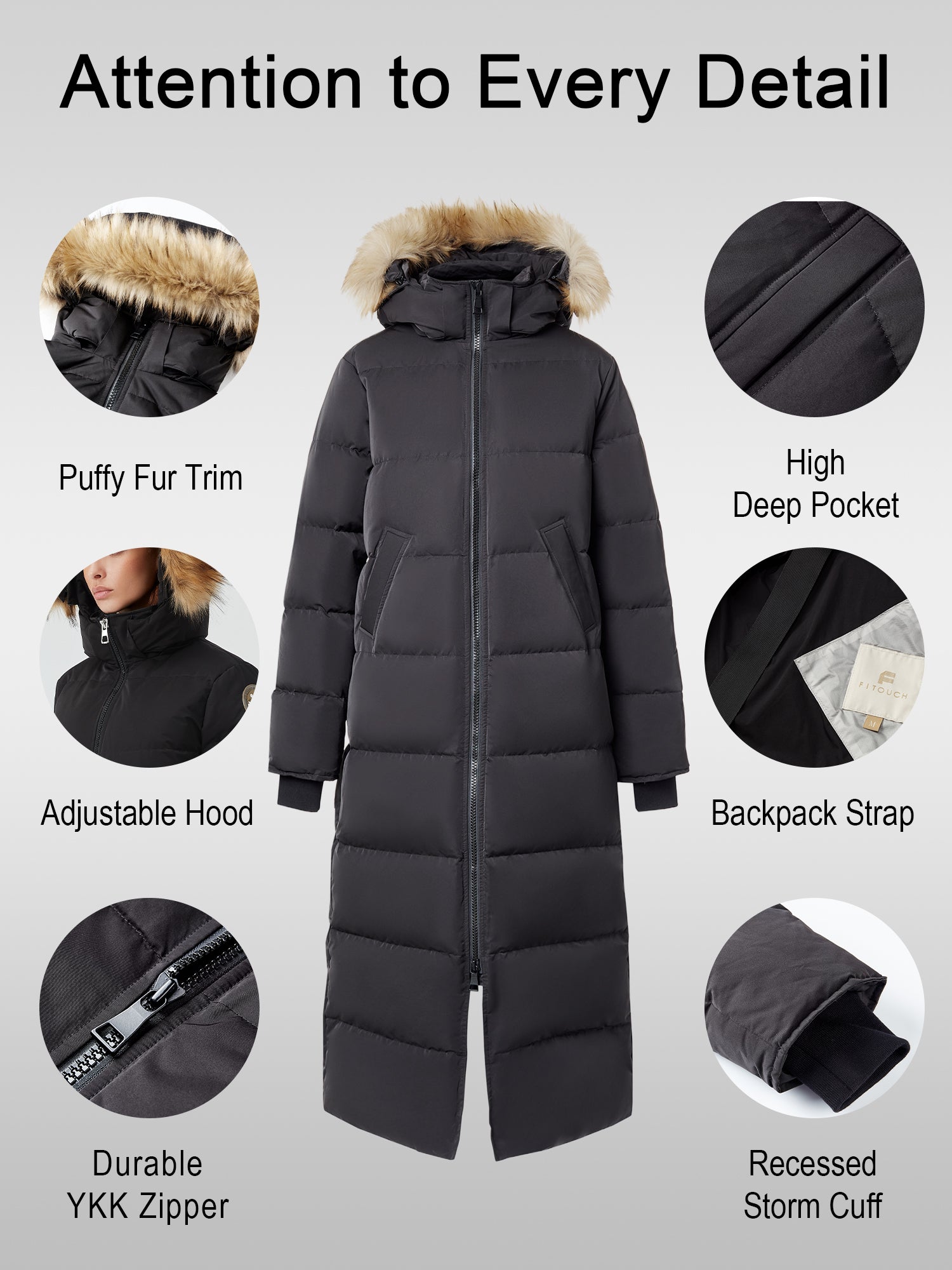 Waukee Long Down Parka Jacket