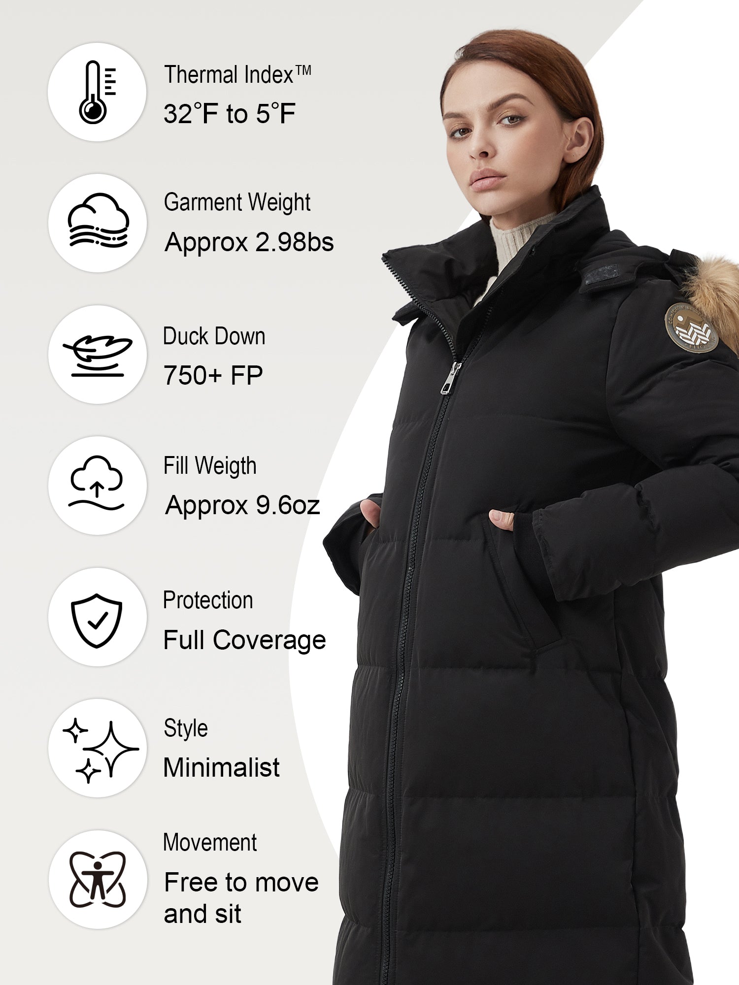 Waukee Long Down Parka Jacket