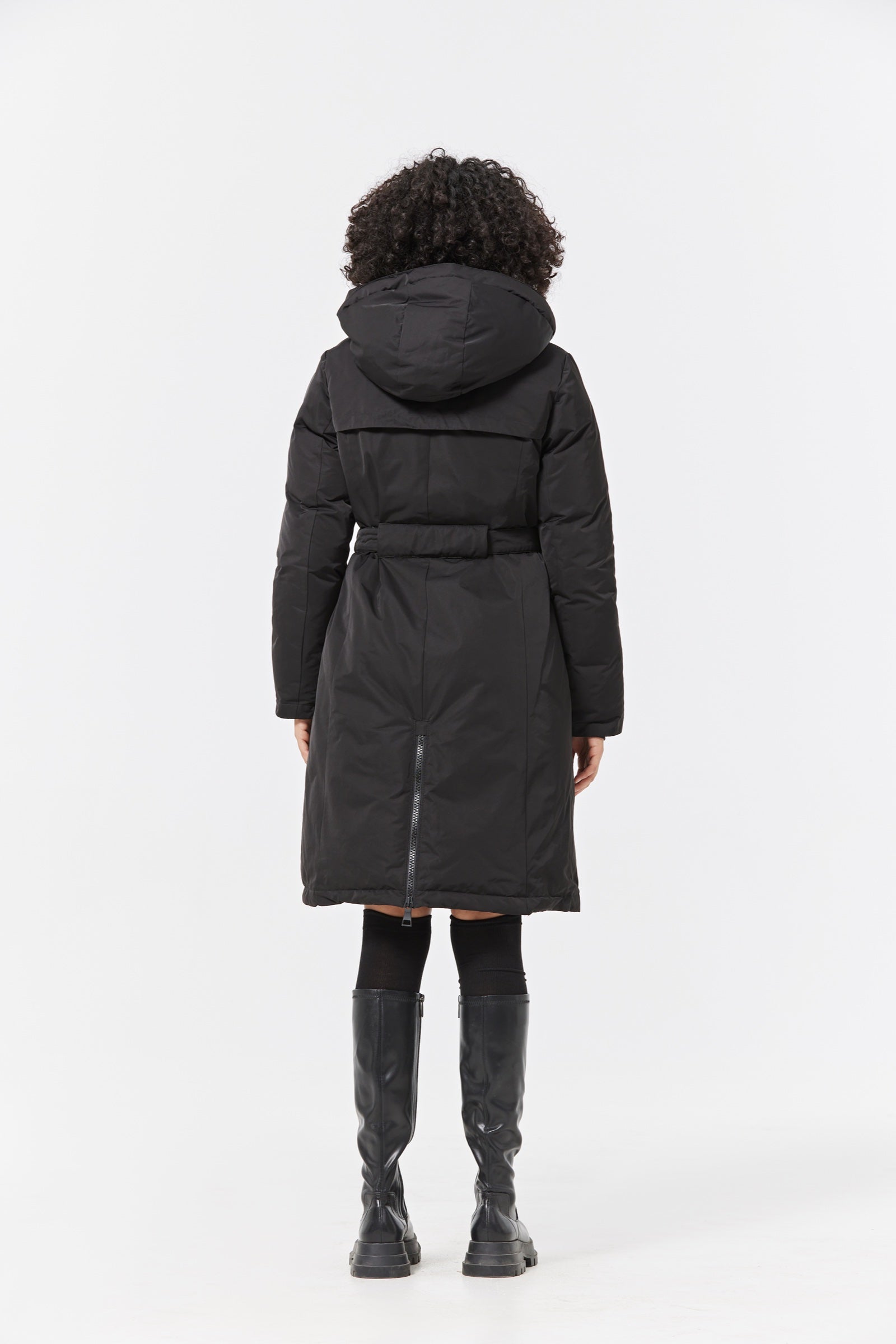 Mai Women's Long Down Parka black view 4