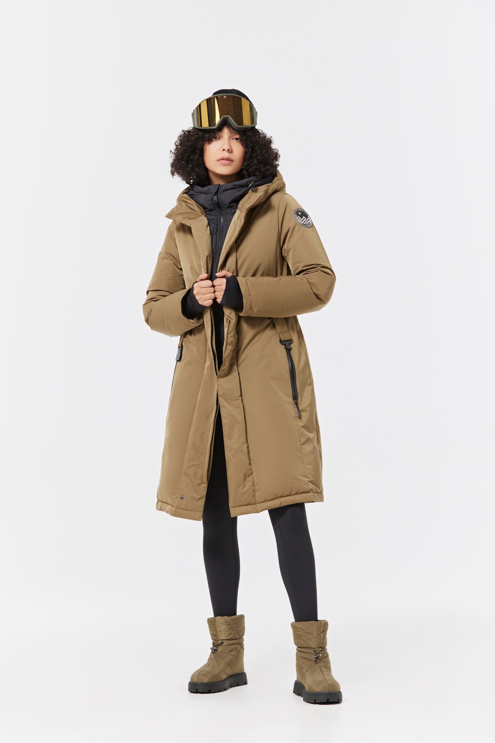 Mai Women's Long Down Parka khaki view 4