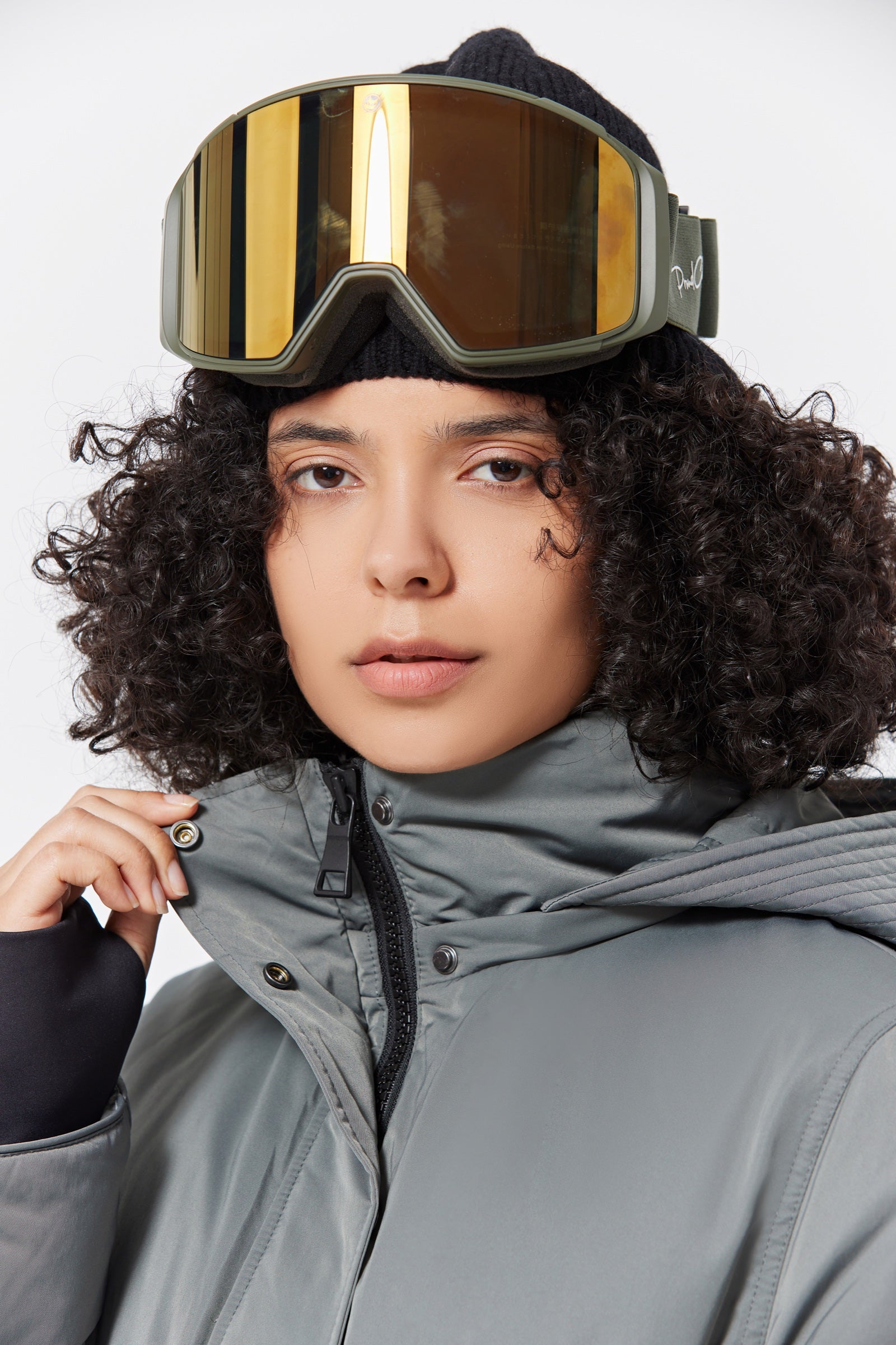 Olym Women's Long Down Jacket green view 6