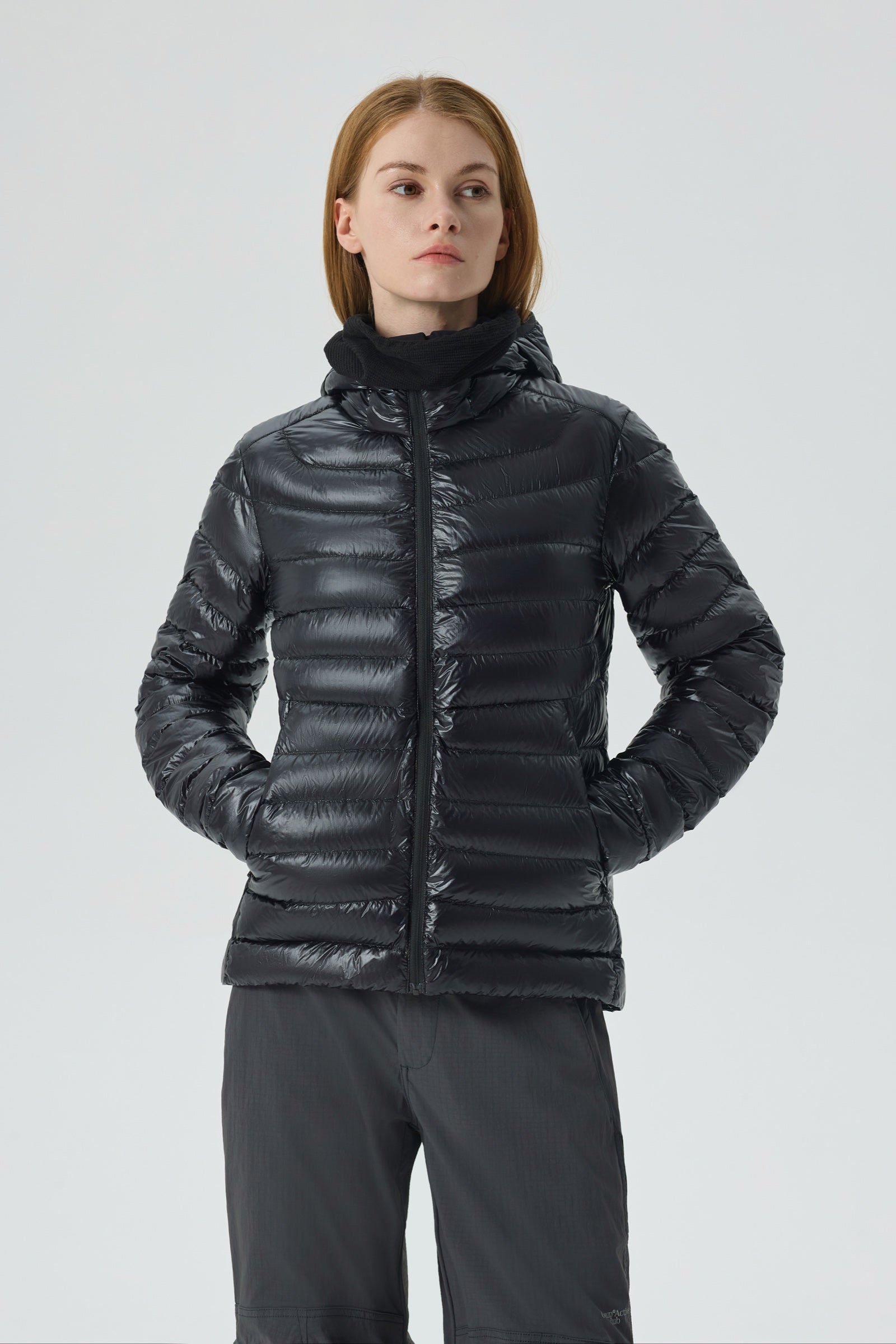 Skyline Hoody Goose Down Jacket black view 6