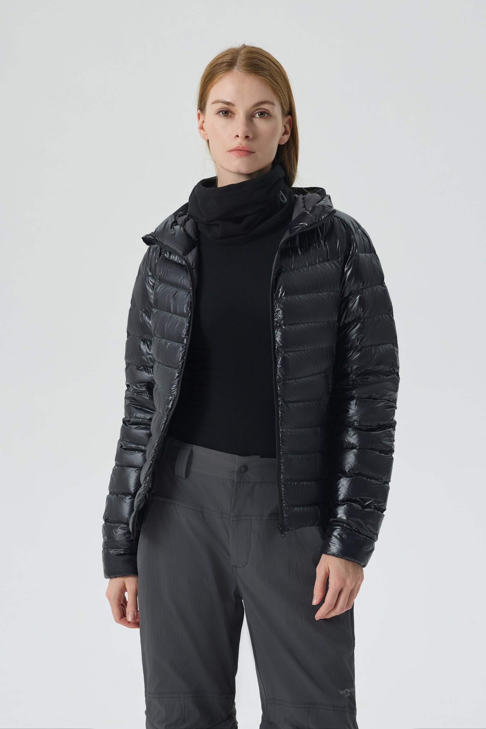 Skyline Hoody Goose Down Jacket black view 9