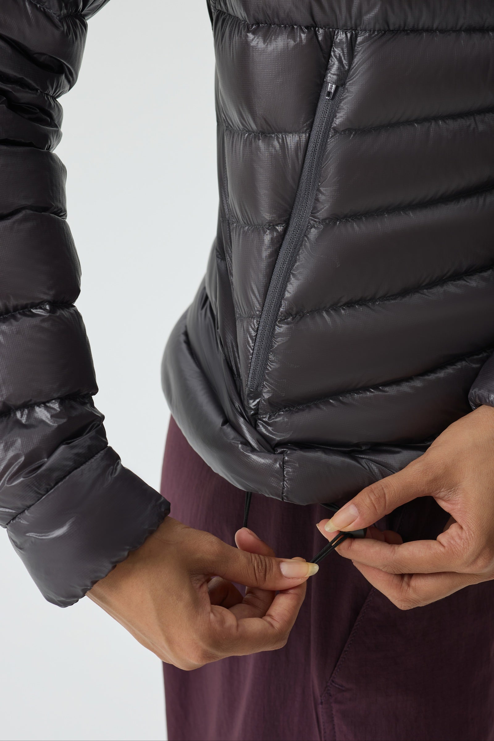 Skyline Hoody Goose Down Jacket gray view 8