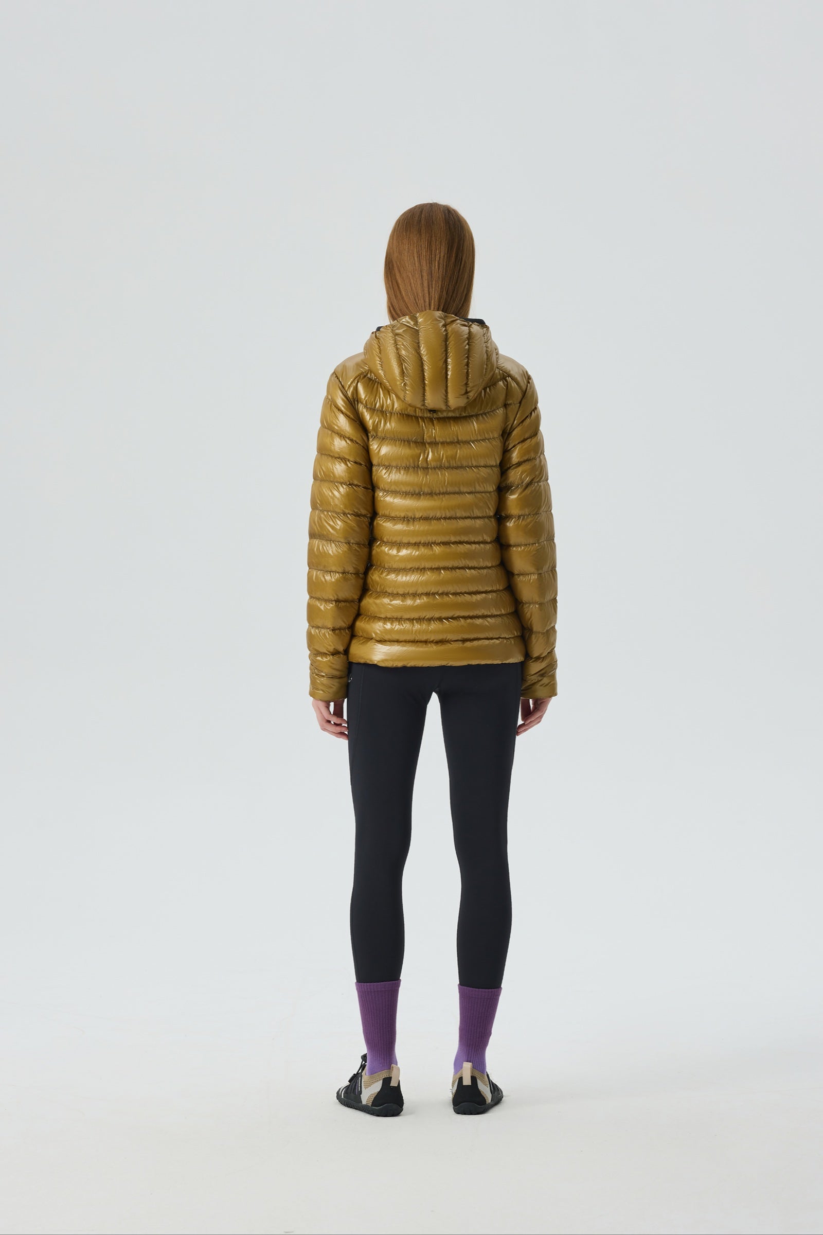 Skyline Hoody Goose Down Jacket yellow view 3