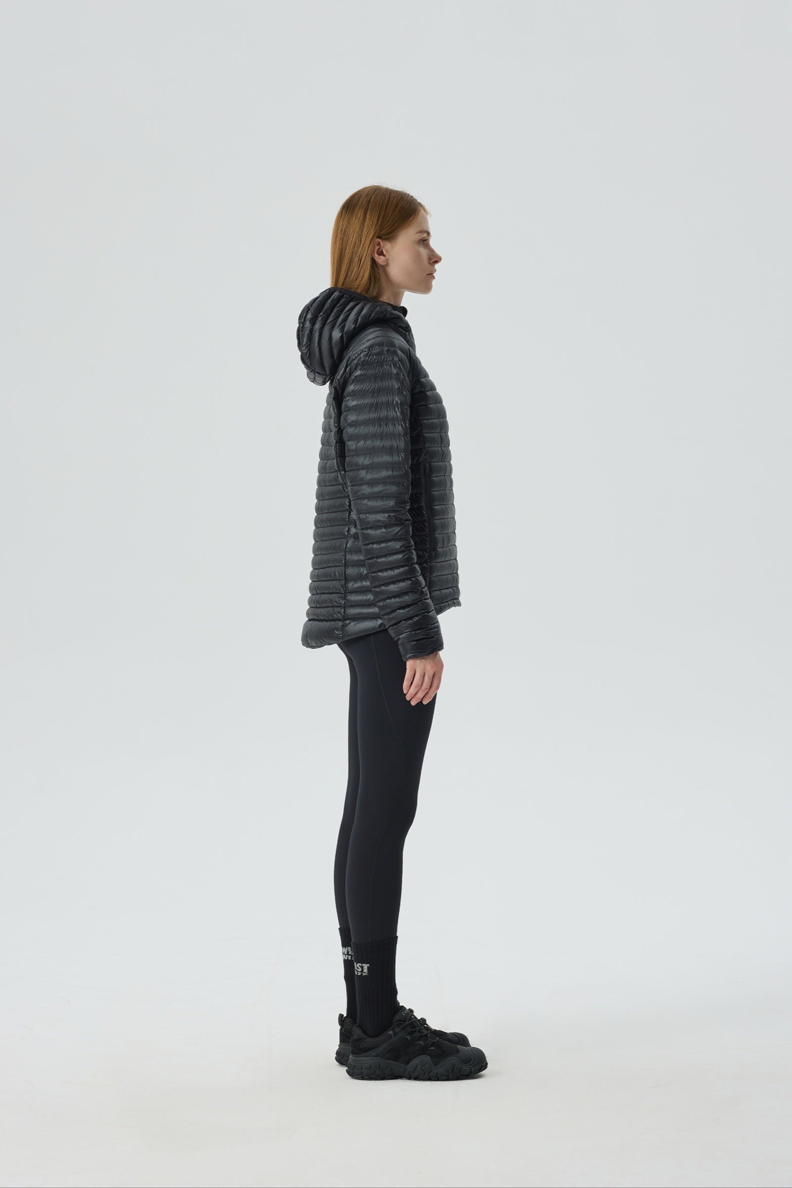Aurora Hoody Goose Down Jacket black view 3