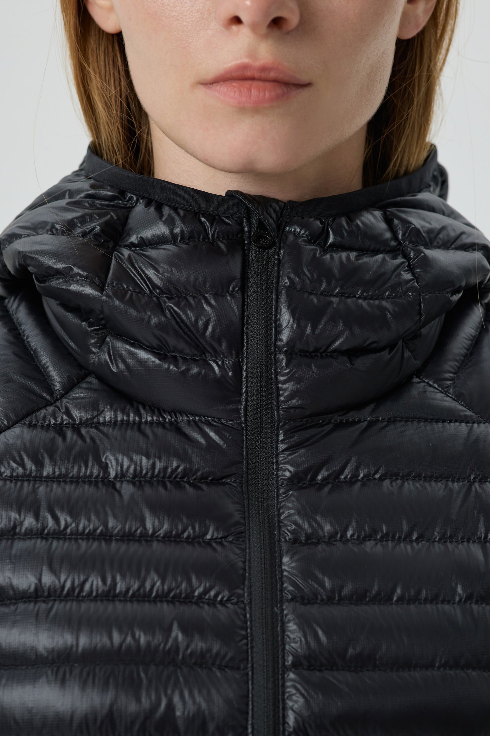 Aurora Hoody Goose Down Jacket black view 7