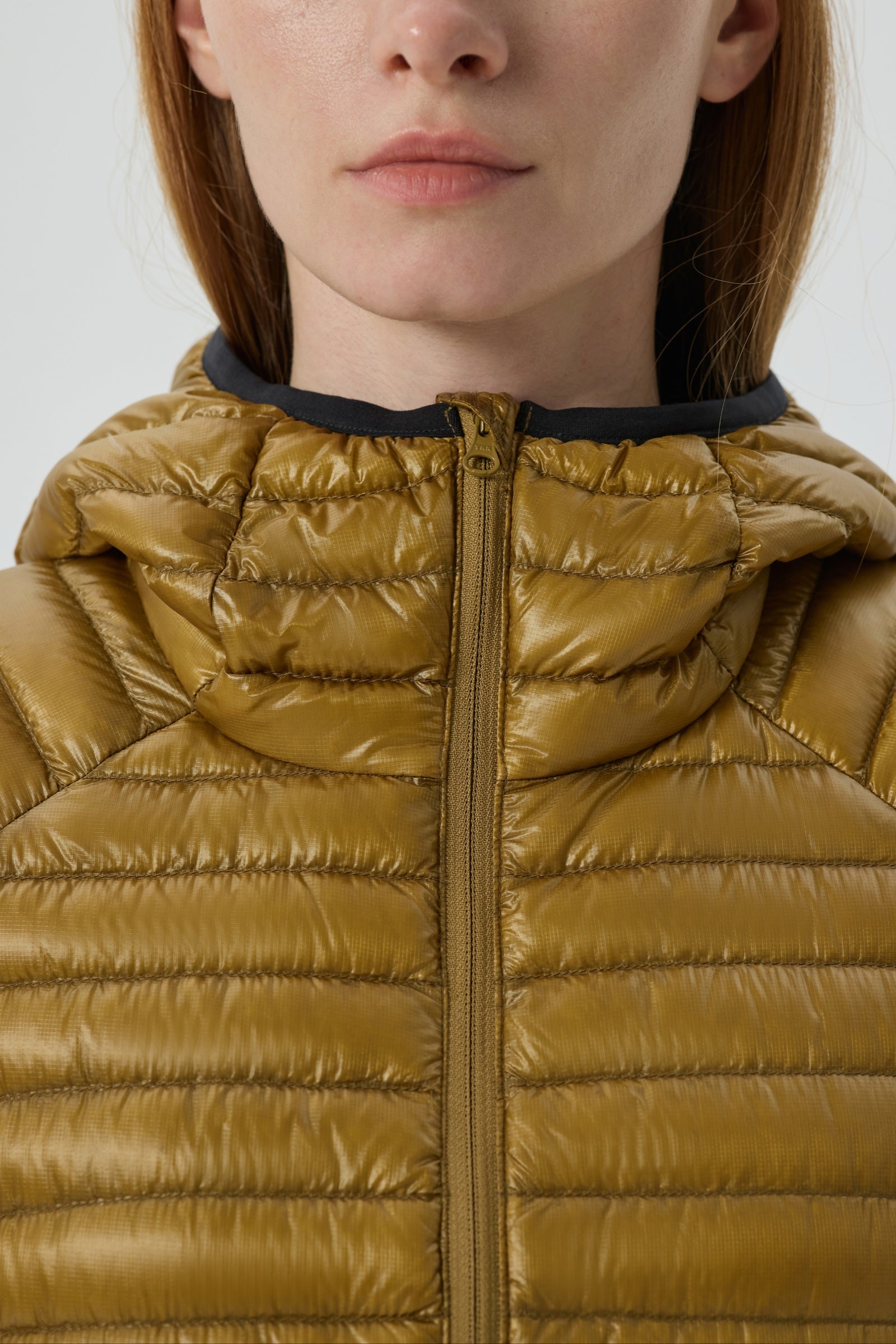 Aurora Hoody Goose Down Jacket brown view 8