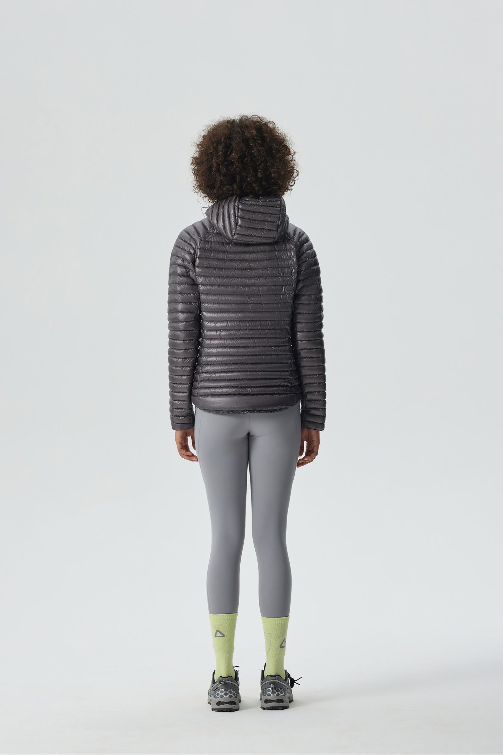 Aurora Hoody Goose Down Jacket gray view 4