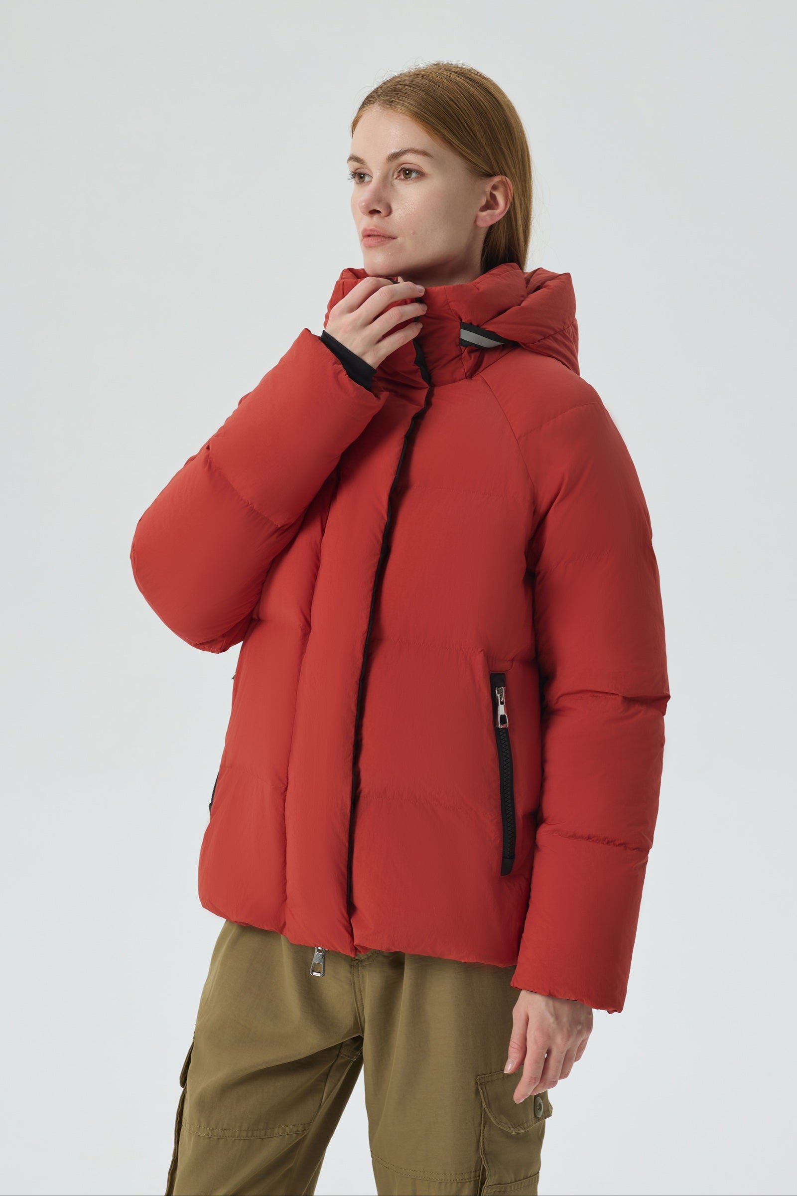 Summit Breeze Short Down Puffer red view 6