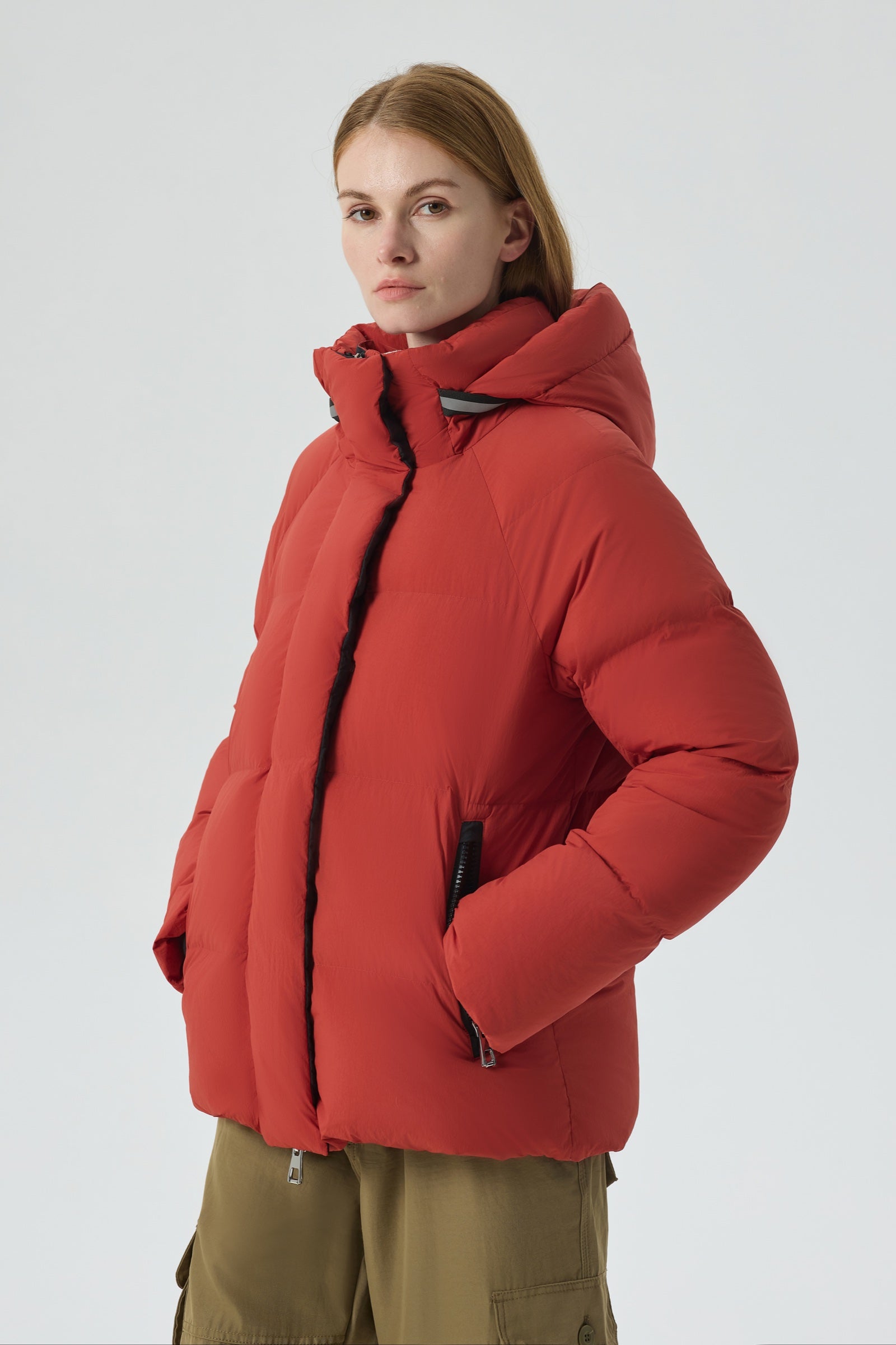 Summit Breeze Short Down Puffer red view 5