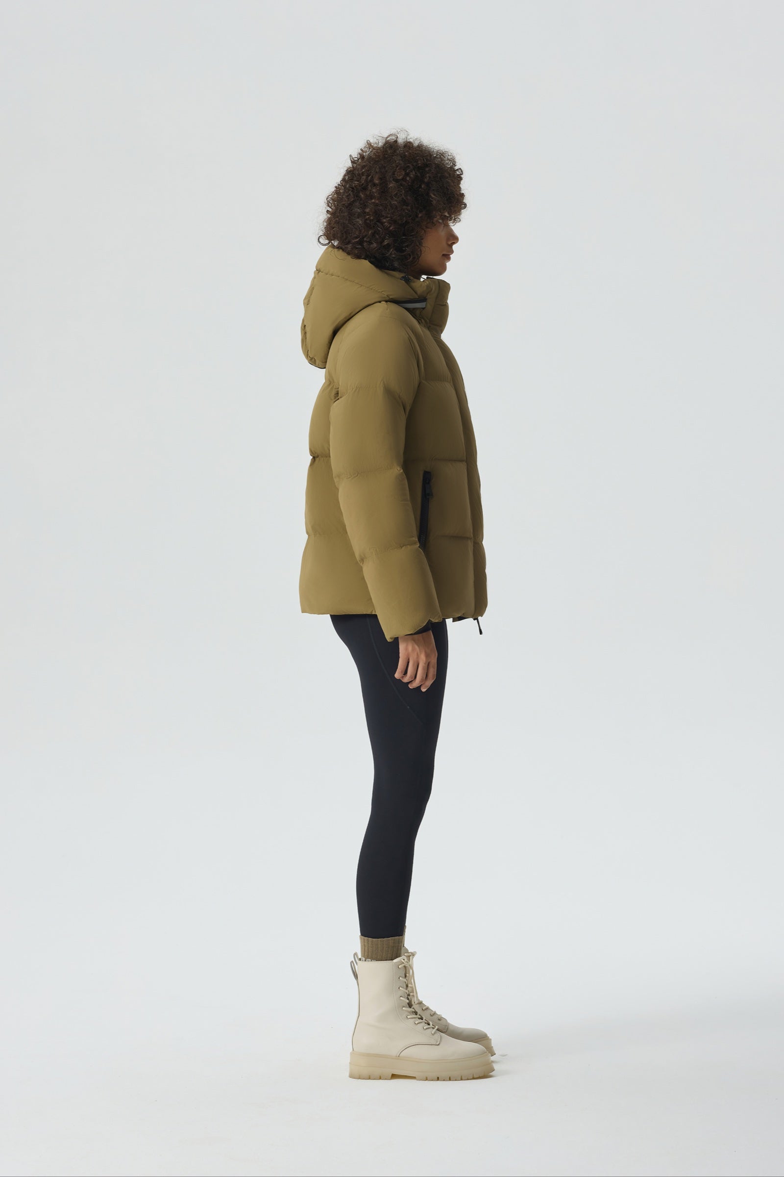 Summit Breeze Short Down Puffer yellow view 3