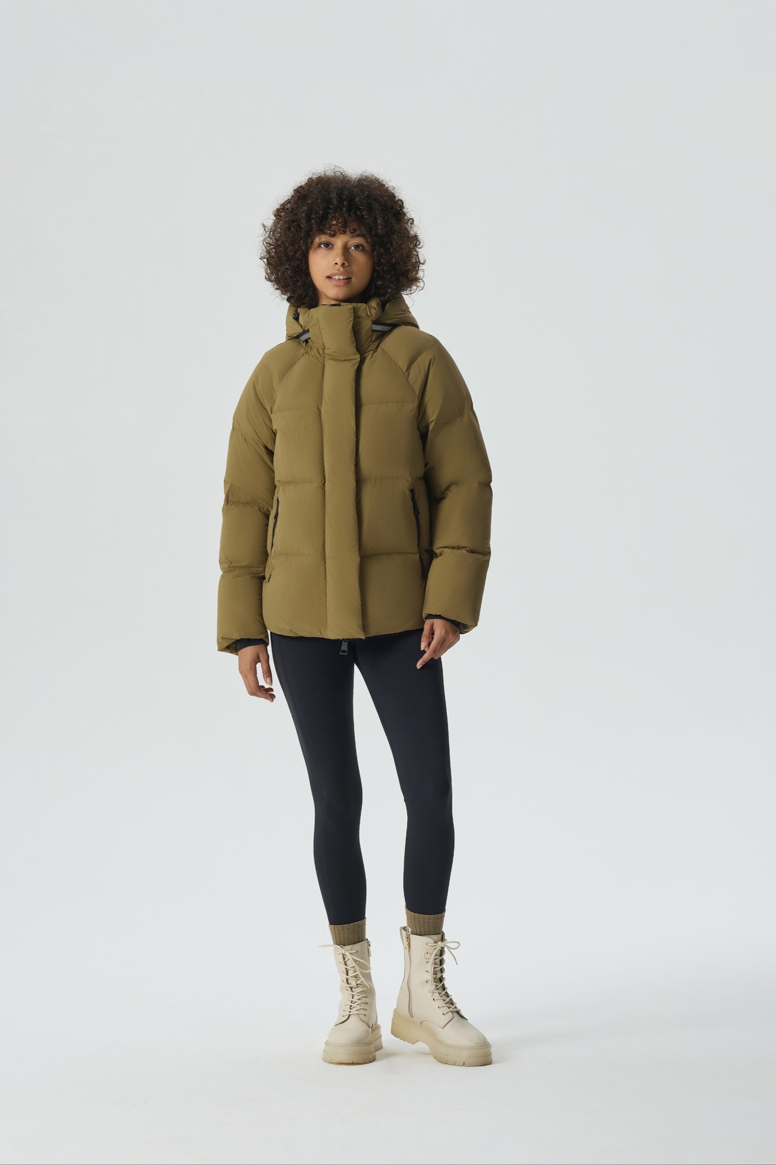 Summit Breeze Short Down Puffer yellow view 2