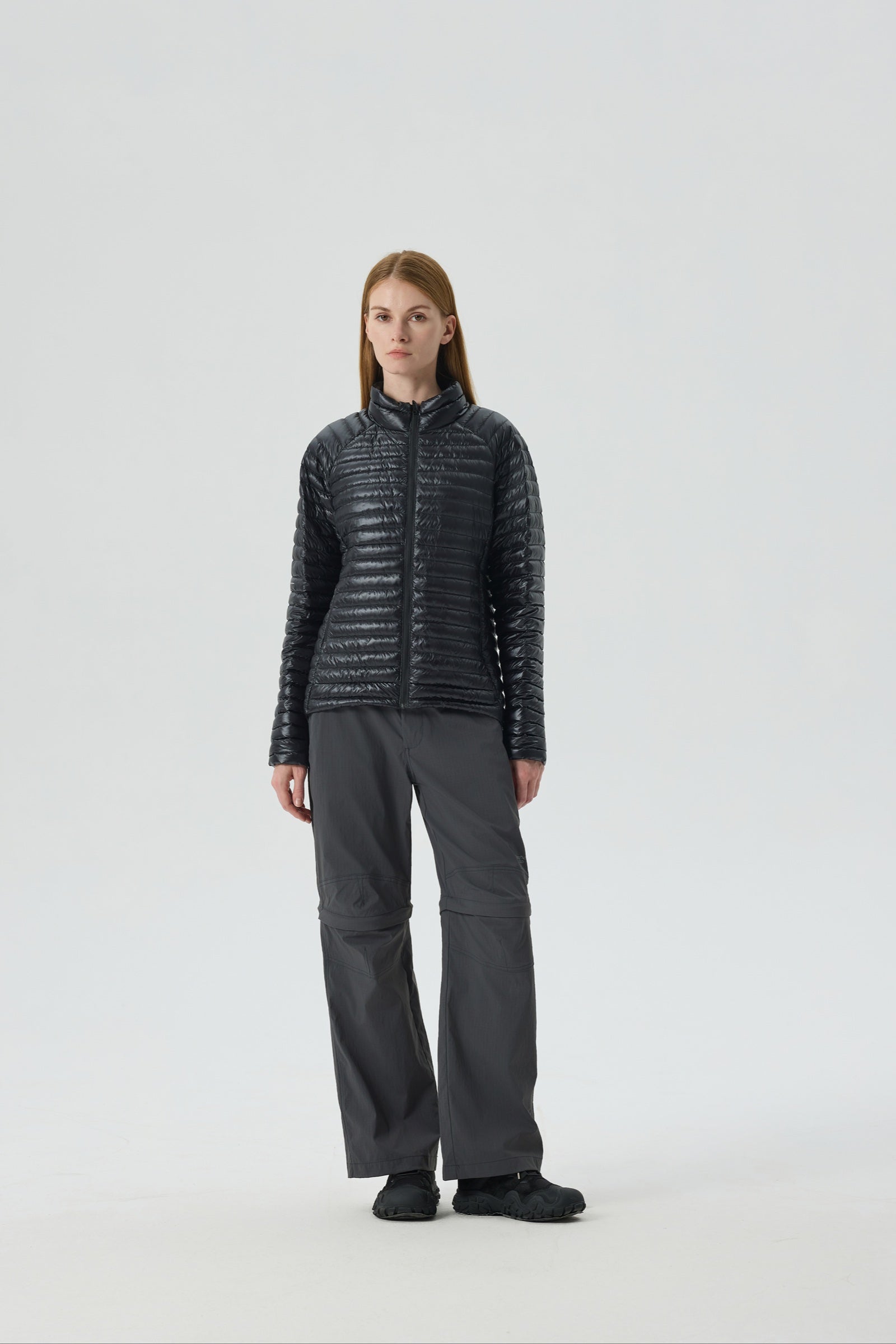 Aurora Packable Goose Down Jacket black view 2