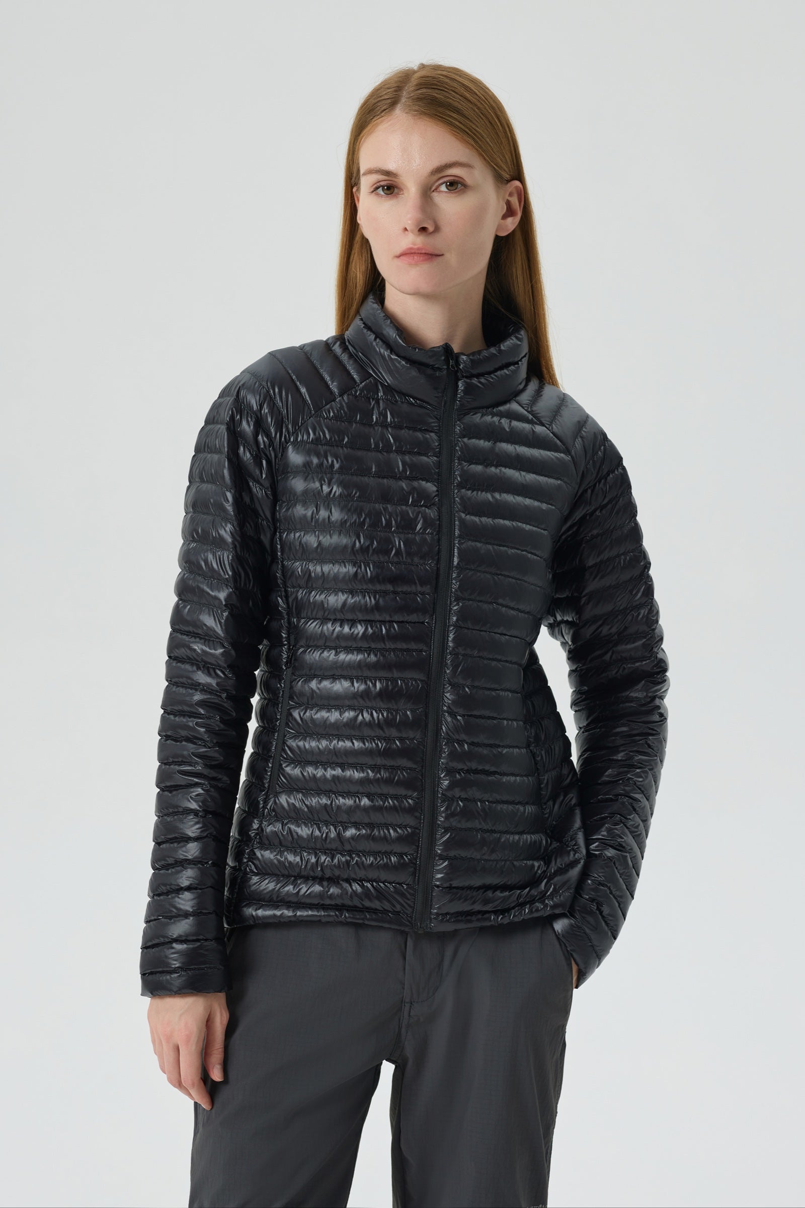 Aurora Packable Goose Down Jacket black view 6