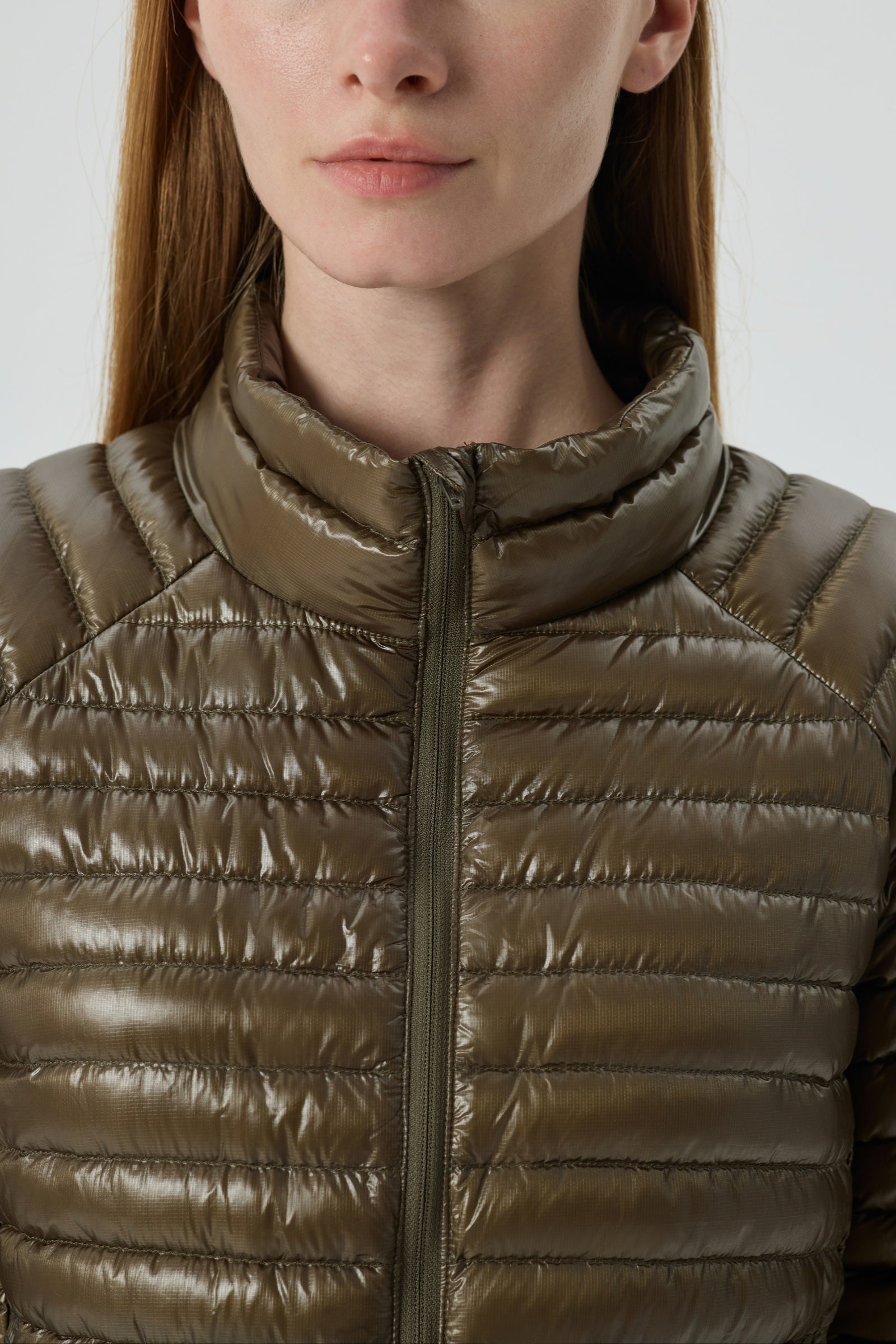 Aurora Packable Goose Down Jacket green view 8