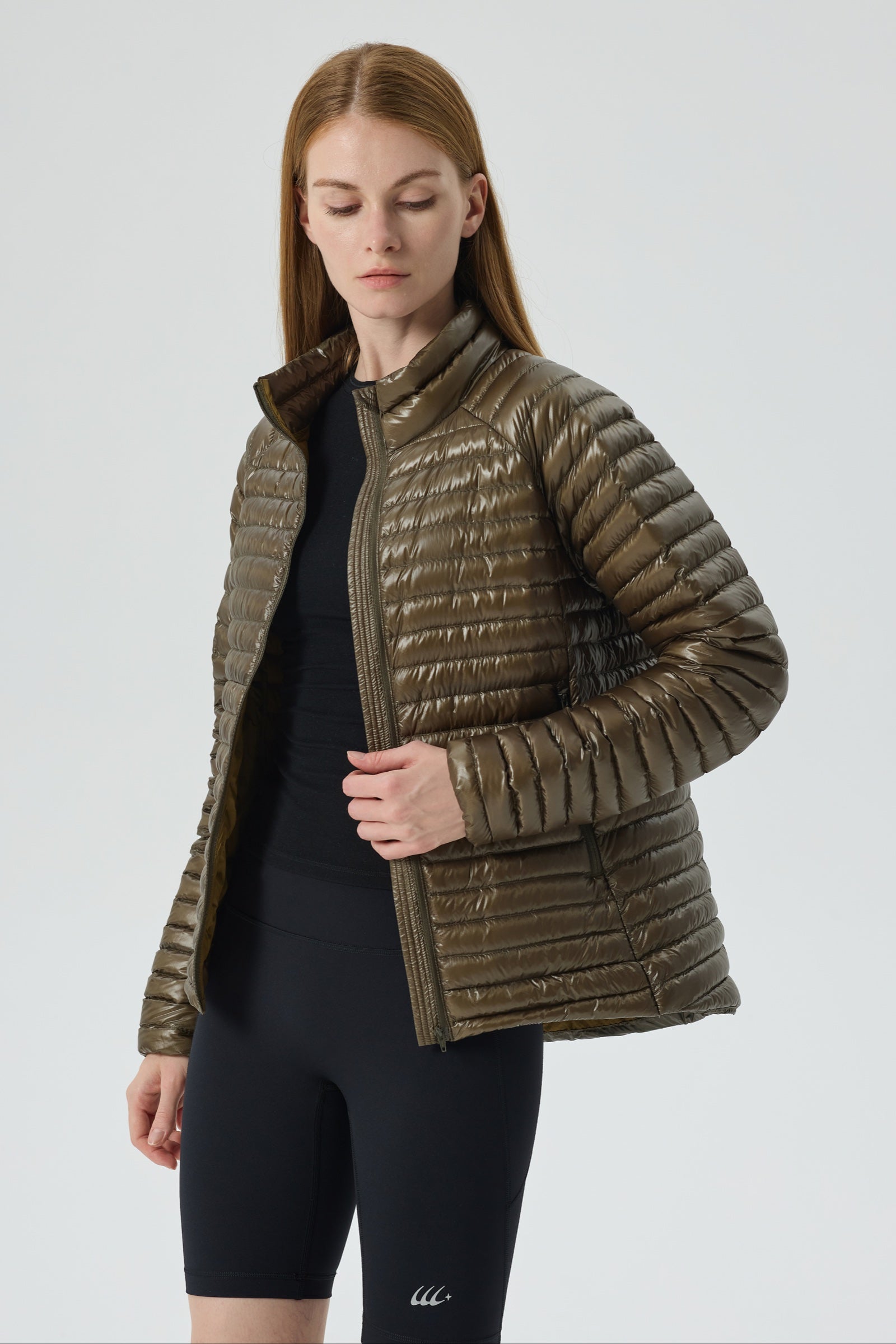 Aurora Packable Goose Down Jacket green view 7