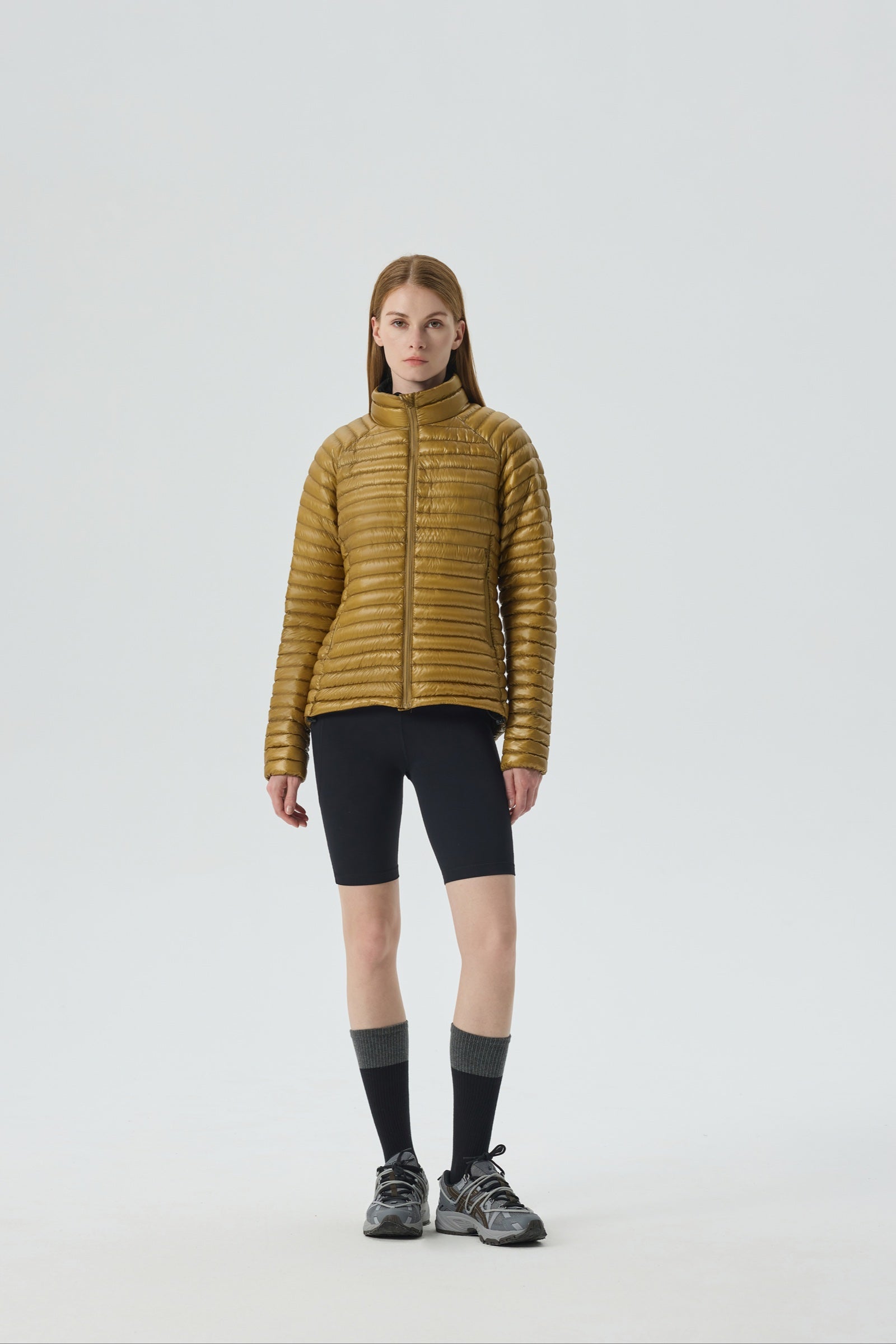 Aurora Packable Goose Down Jacket yellow view 2