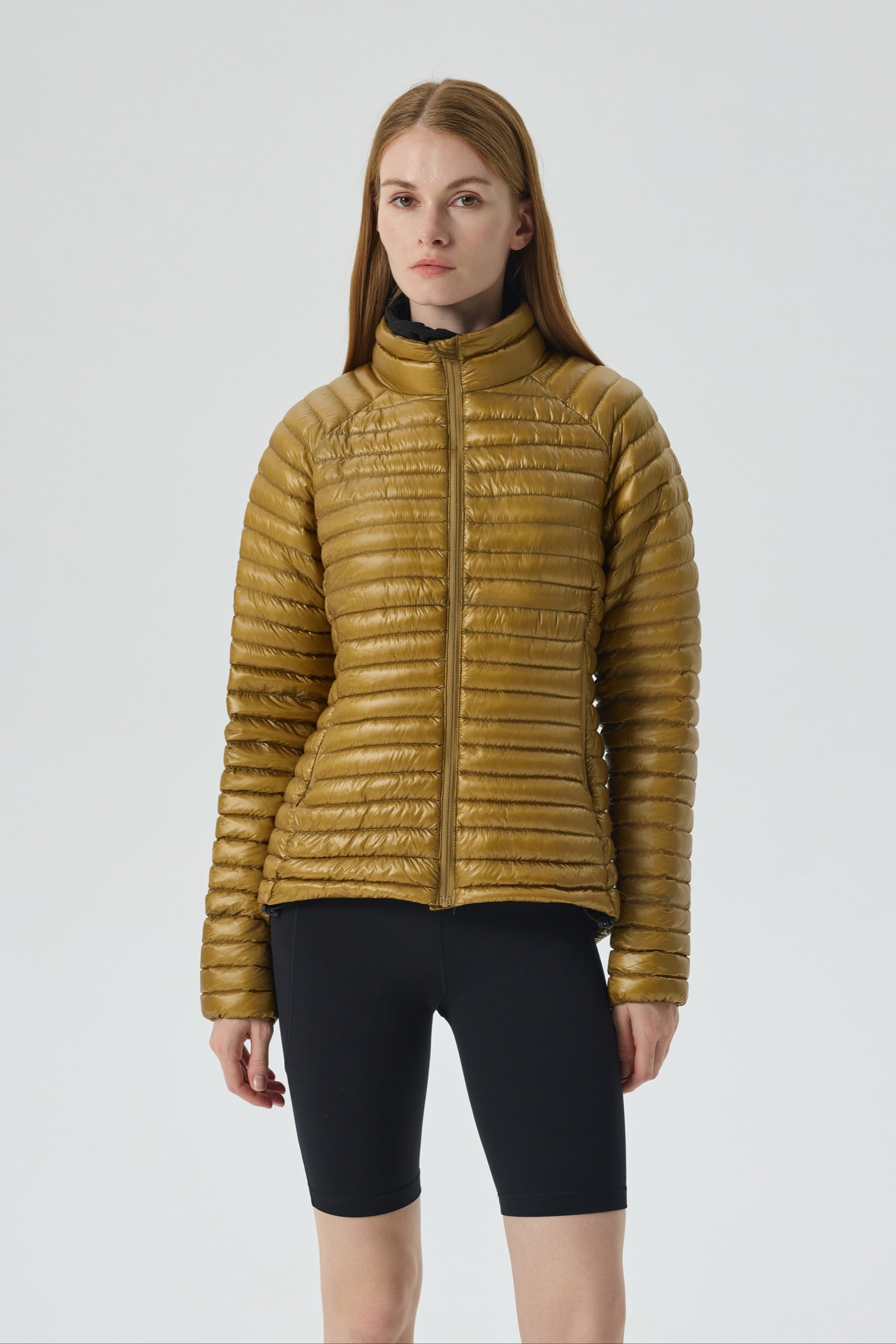 Aurora Packable Goose Down Jacket yellow view 7
