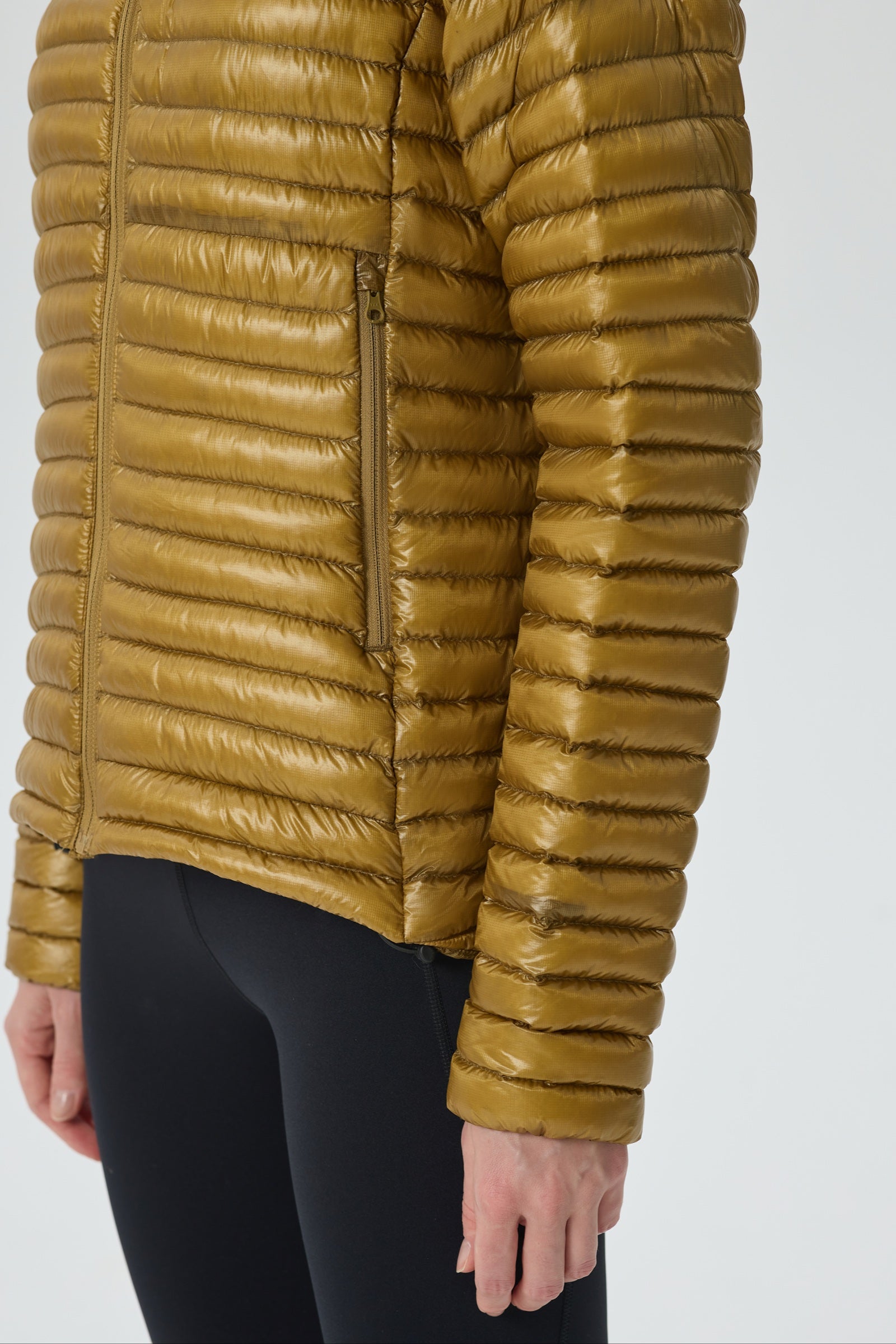 Aurora Packable Goose Down Jacket yellow view 10