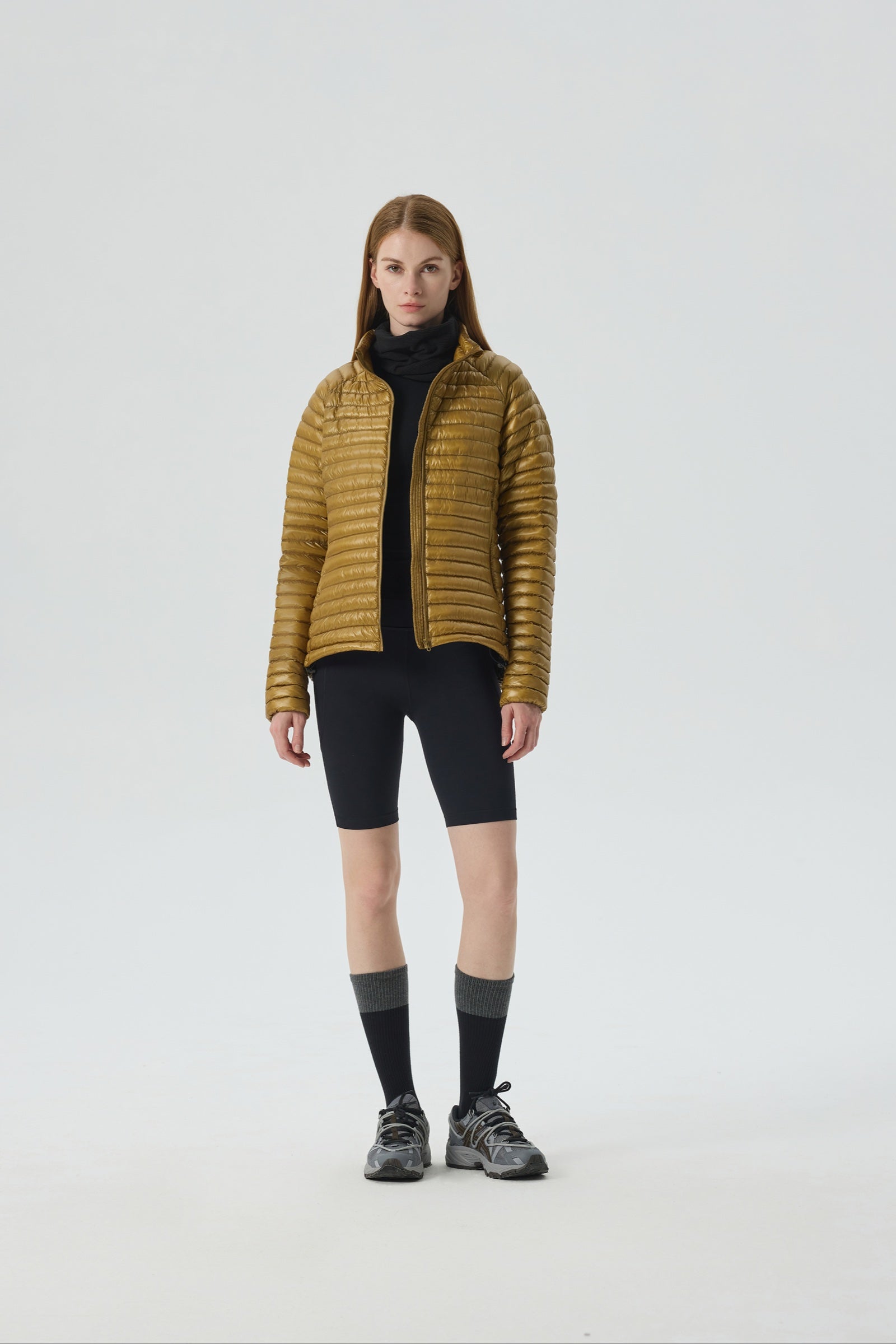 Aurora Packable Goose Down Jacket yellow view 6