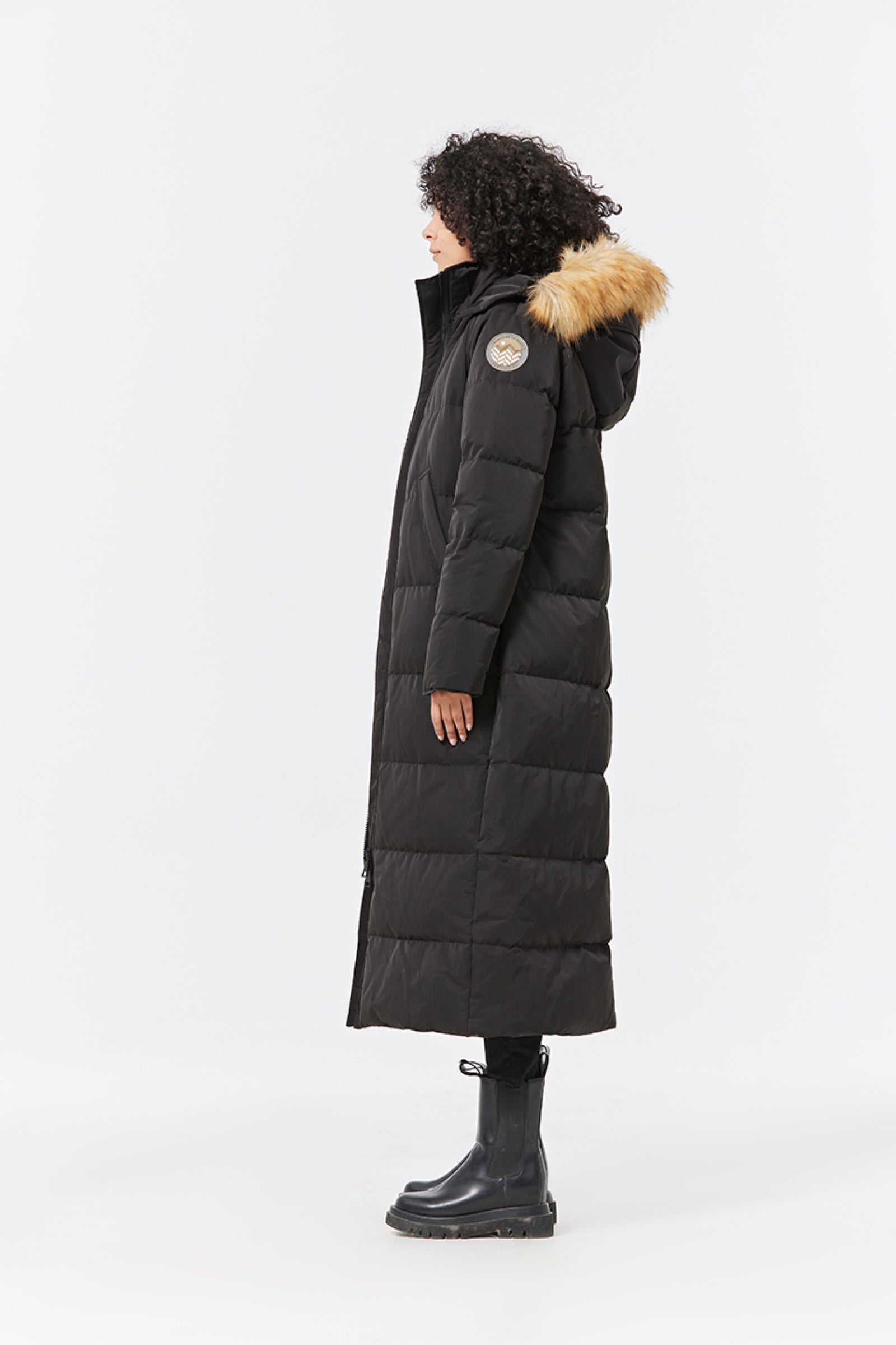 Waukee Long Down Parka Jacket midnight view 4